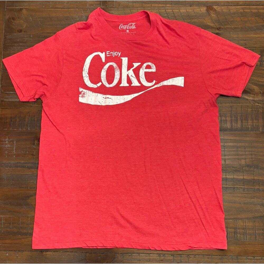 Enjoy Coke Coca Cola Drink Soda Short Sleeve Graphic T-shirt Men’s Size XXL 2XL